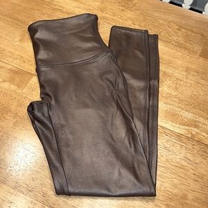 New Without Tags SPANX Bronze Leather Leggings Size XL Reg.